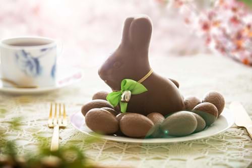 bunny, chocolate, easter, eggs